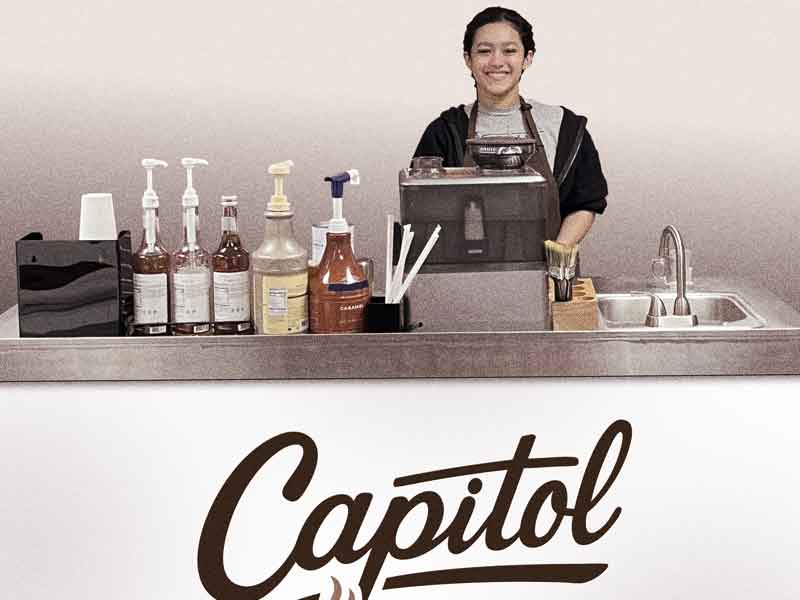 Capitol Coffee Cart barista 