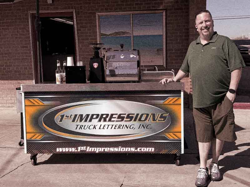 Capitol Coffee Cart with custom branding