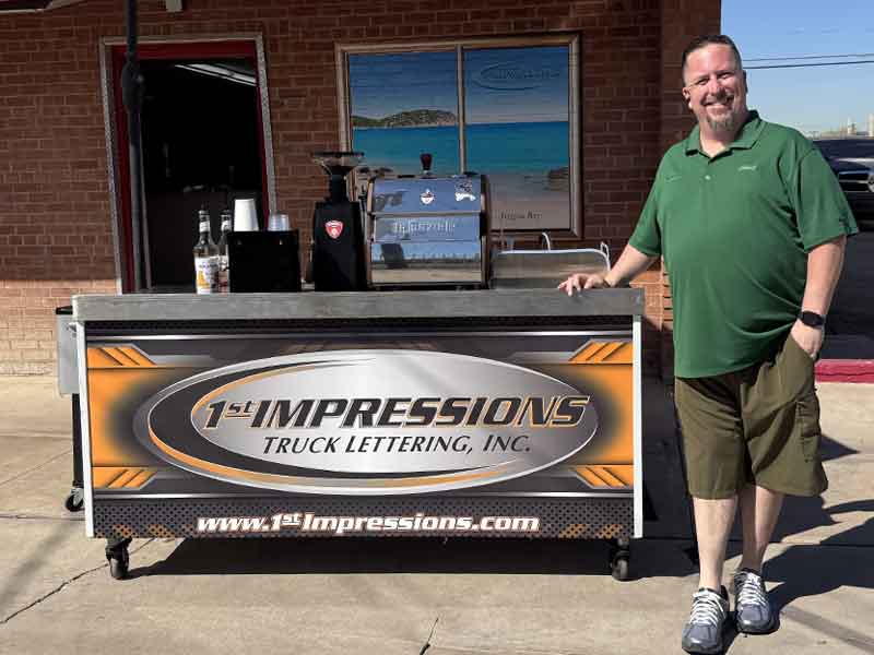 Capitol Coffee Cart with custom branding