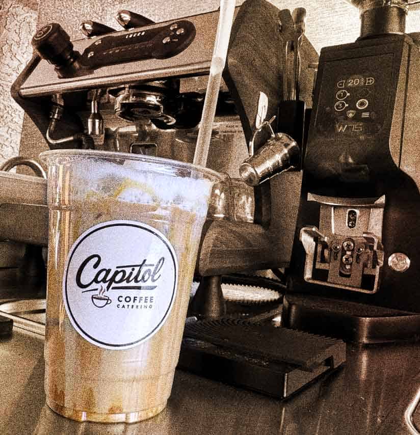 Iced latte ready to be enjoyed