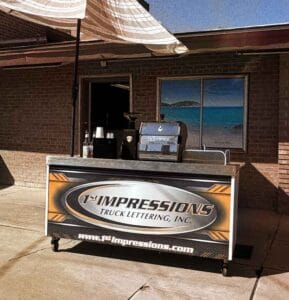 Capitol Coffee Catering custom branded coffee cart